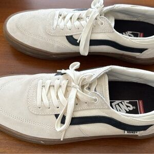 Vans - leather white/cream and blue gum Gilbert Crockett men’s 12